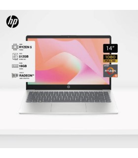 LAPTOP HP 14-em0009la 14″ FHD, AMD Ryzen 5 7520U, RAM 16GB DDR5, 512GB SSD M.2, Dorado-Plata, FreeDOS